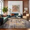 World Rug Gallery Contemporary Distressed Abstract Watercolor Non Shedding Soft Area Rug 5' x 7' Yellow 395YELLOW5x7 - alternate 8